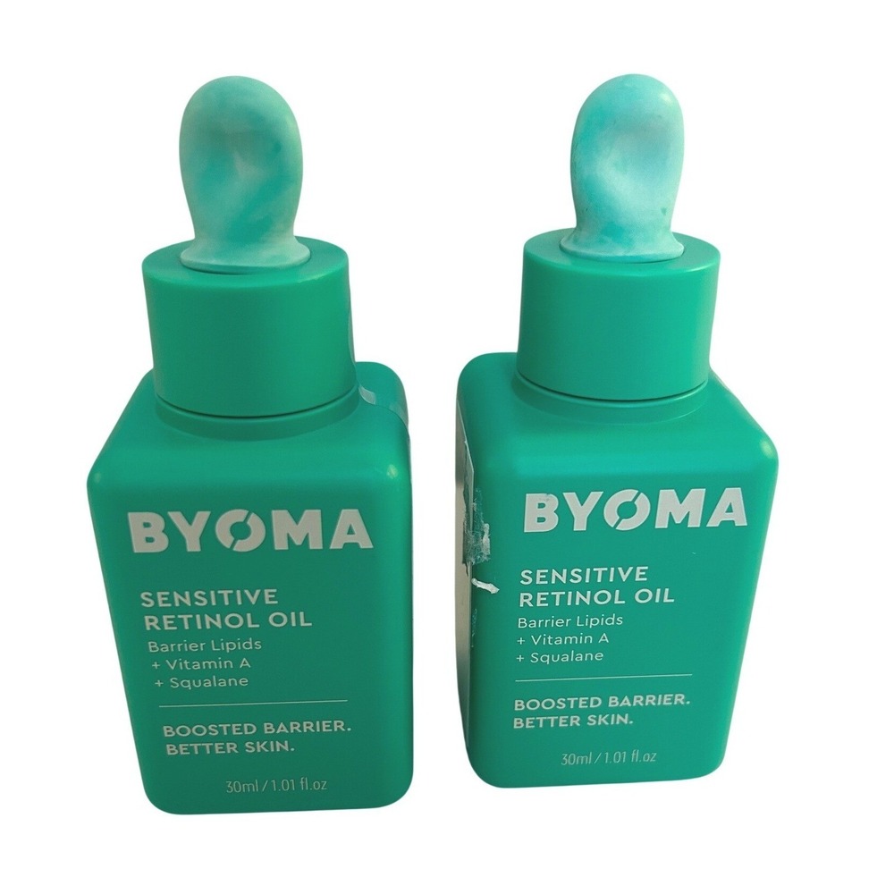 BYOMA Sensitive Retinol Oil Barrier Lipids Squalane 30ml 2pk 1.01oz New!